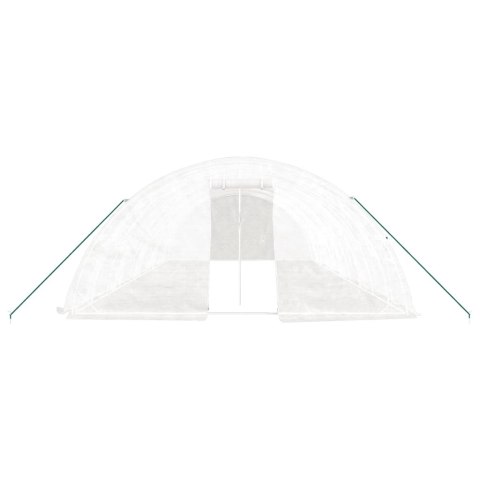 Szklarnia ze stalową ramą, biała, 50 m², 10x5x2,3 m
