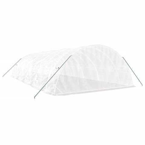 Szklarnia ze stalową ramą, biała, 50 m², 10x5x2,3 m
