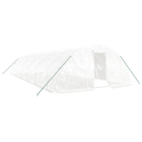 Szklarnia ze stalową ramą, biała, 60 m², 12x5x2,3 m