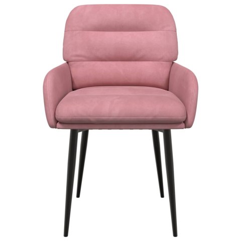 Krzesła jadalne 6 pcs Welur różowy 59 x 59,5 x 90 cm