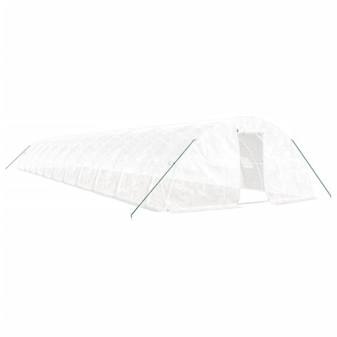 Szklarnia ze stalową ramą, biała, 110 m², 22x5x2,3 m