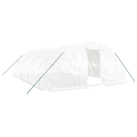 Szklarnia ze stalową ramą, biała, 40 m², 8x5x2,3 m
