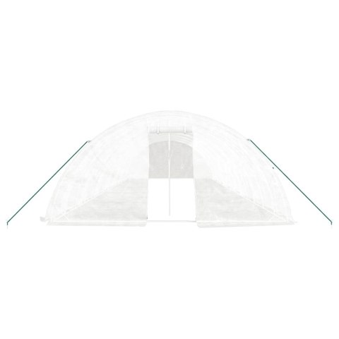Szklarnia ze stalową ramą, biała, 70 m², 14x5x2,3 m