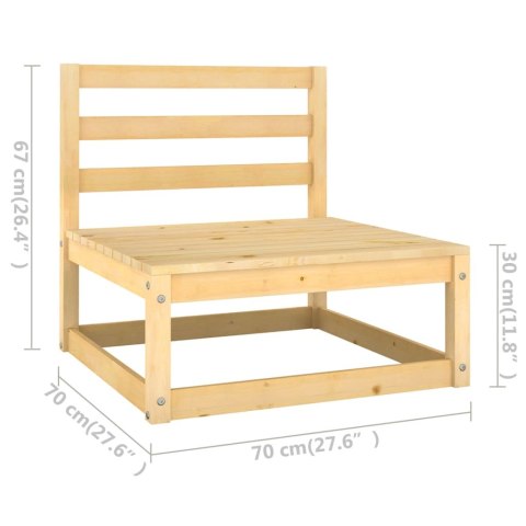 4-osobowa sofa ogrodowa z poduszkami, lite drewno sosnowe
