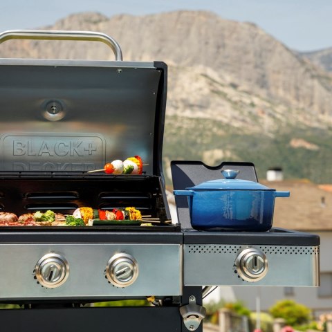 Grill gazowy Black+Decker BXOG12950E (3 palniki x 3.6 kW + 1 boczny palnik 2.1 kW)