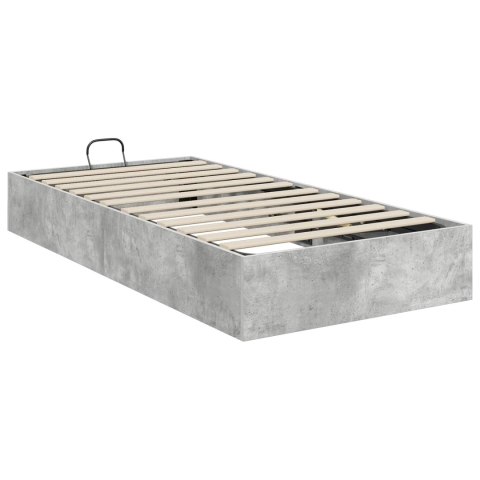 Łóżko otomanowe Betonowy Szary 90 x 190 cm Drewno inżynieryjne