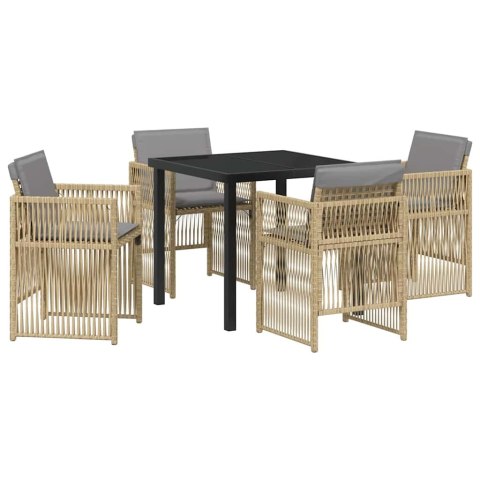 Zestaw do jadalni w ogrodzie 5 pcs Beżowy