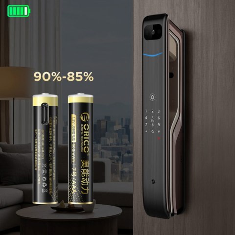 Bateria litowa akumulator AAA 1.5 V 500mWh USB-C z kablem ładującym - 2 szt.