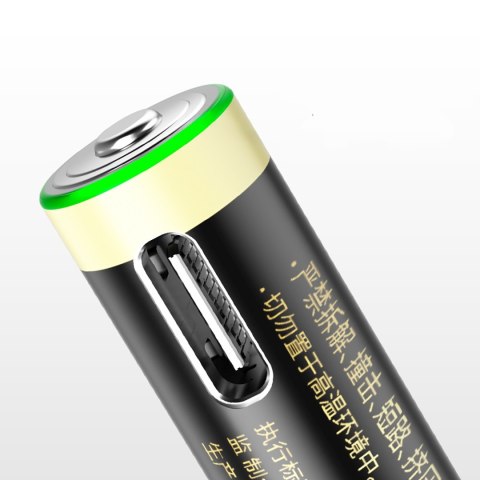 Bateria litowa akumulator AAA 1.5 V 500mWh USB-C z kablem ładującym - 2 szt.