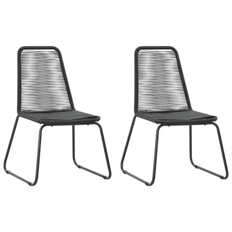 3-częściowy zestaw mebli ogrodowych, rattan PVC, czarno-brązowy