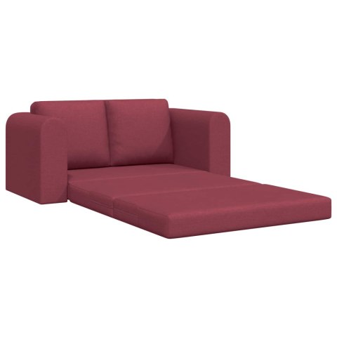 Sofa Bed 60cm Czerwone wino tkanina