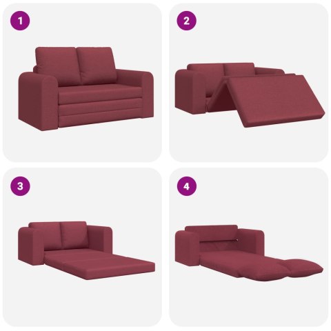Sofa Bed 60cm Czerwone wino tkanina