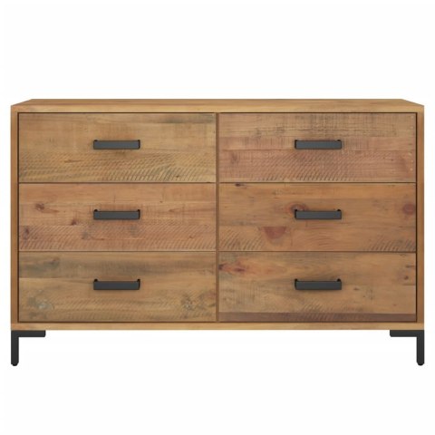 Szafka, brązowa, 110x35x70 cm, lite drewno sosnowe