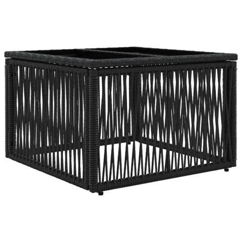 Zestaw Sof na Ogród 4 pcs Czarny polirattan