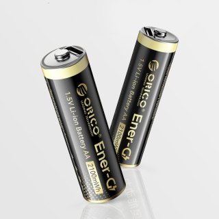Bateria litowa akumulator AA 1.5 V 2100mWh USB-C z kablem ładującym - 2 szt.