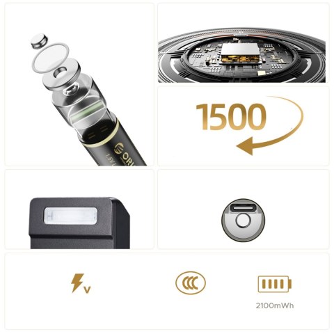 Bateria litowa akumulator AA 1.5 V 2100mWh USB-C z kablem ładującym - 2 szt.