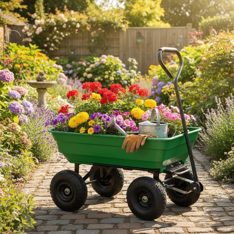 Wózek ogrodowy wywrotka GARTEN zielony