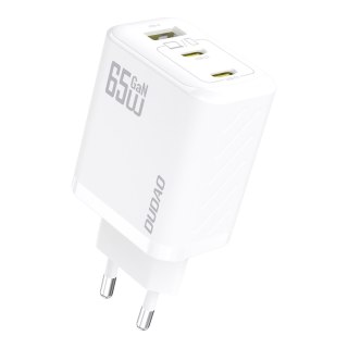 Ładowarka sieciowa GaN z kablem USB-C 1m 65W -biała