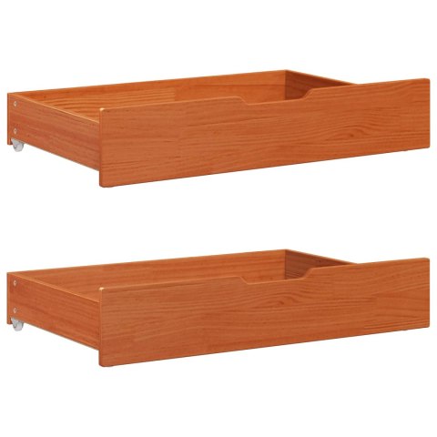 Ramka łóżka Z zagłówkiem 3 pcs Woskowy Brąz Lite drewno sosnowe