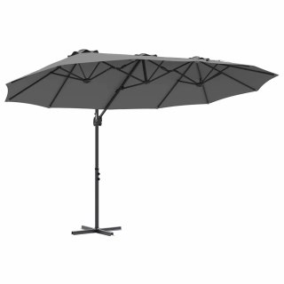 VidaXL Parasol plażowy Antracyt 372 x 198 x 243 cm