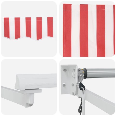 Markiza wysuwana Czerwony i Biały 2,5 x 2 m Poliester i Metal