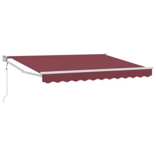 VidaXL Markiza wysuwana bordowy 3 x 2 m Poliester i Metal