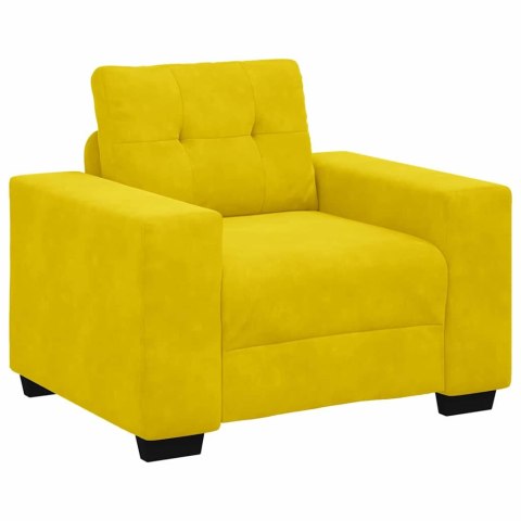 Zestaw Sof 3 pcs Żółty 221 x 80 x 80 cm Aksamit