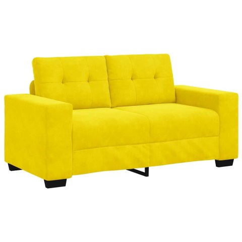 Zestaw Sof 3 pcs Żółty 221 x 80 x 80 cm Aksamit