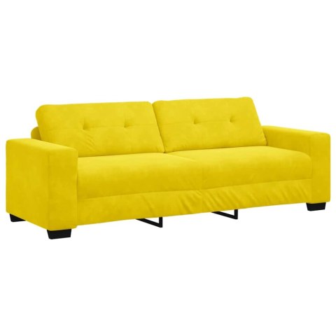 Zestaw Sof 3 pcs Żółty 221 x 80 x 80 cm Aksamit