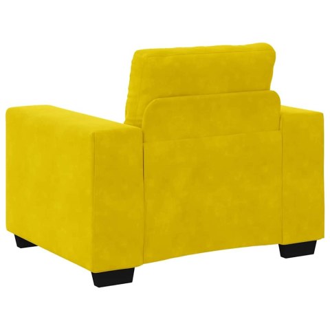 Zestaw Sof 3 pcs Żółty 221 x 80 x 80 cm Aksamit