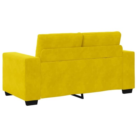 Zestaw Sof 3 pcs Żółty 221 x 80 x 80 cm Aksamit