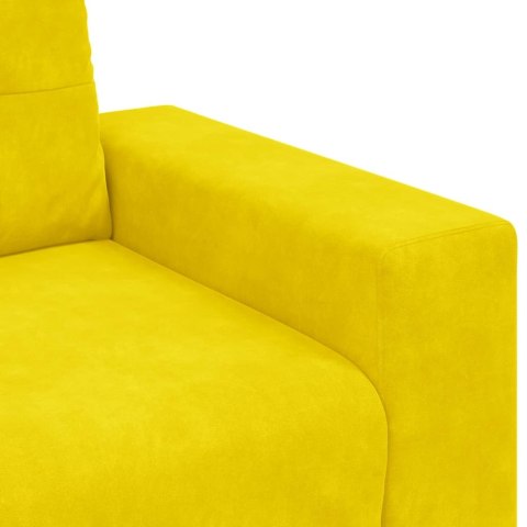 Zestaw Sof 3 pcs Żółty 221 x 80 x 80 cm Aksamit