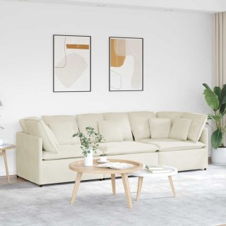 VidaXL Sofa modułowa z poduszkami aksamitna kremowa