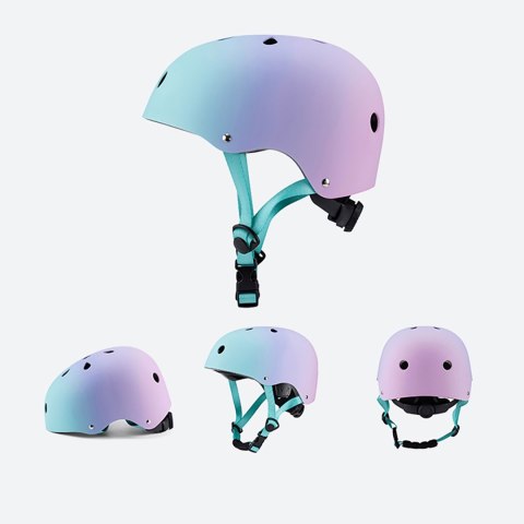 Kask rowerowy BMX hulajnoga 54-58 cm - gradient różowy