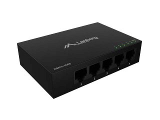 LANBERG SWITCH DSM1-1005 5X1GB/S NIEZARZĄDZALNY GIGABIT ETHERNET DESKTOP 12V (OBUDOWA METALOWA)