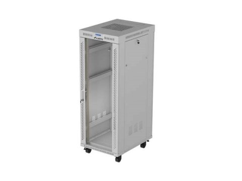LANBERG SZAFA INSTALACYJNA RACK STOJĄCA 19" 32U 600X800 SZARA DRZWI PRZESZKLONE LCD (FLAT PACK) V2