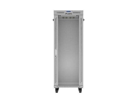 LANBERG SZAFA INSTALACYJNA RACK STOJĄCA 19" 32U 600X800 SZARA DRZWI PRZESZKLONE LCD (FLAT PACK) V2