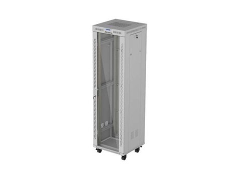 LANBERG SZAFA INSTALACYJNA RACK STOJĄCA 19" 42U 600X600 SZARA DRZWI PRZESZKLONE LCD (FLAT PACK) V2