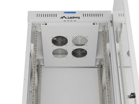 LANBERG SZAFA INSTALACYJNA RACK STOJĄCA 19" 42U 600X600 SZARA DRZWI PRZESZKLONE LCD (FLAT PACK) V2