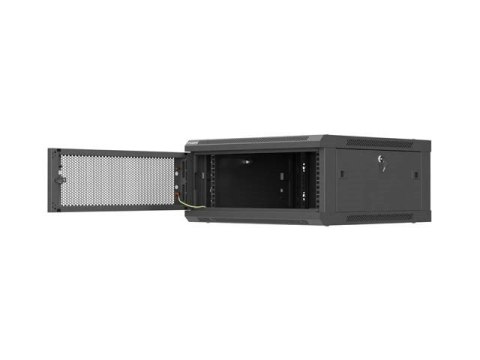 LANBERG SZAFA INSTALACYJNA RACK WISZĄCA 19" 4U 600X600 CZARNA DRZWI PERFOROWANE (FLAT PACK)