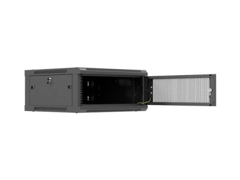 LANBERG SZAFA INSTALACYJNA RACK WISZĄCA 19" 4U 600X600 CZARNA DRZWI PERFOROWANE (FLAT PACK)