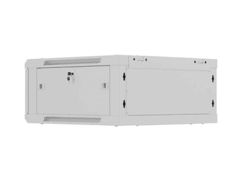 LANBERG SZAFA INSTALACYJNA RACK WISZĄCA 19" 4U 600X600 SZARA DRZWI METALOWE (FLAT PACK)