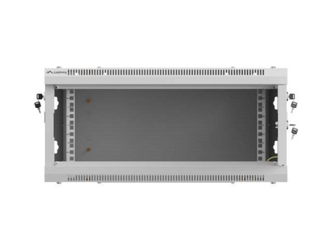 LANBERG SZAFA INSTALACYJNA RACK WISZĄCA 19" 4U 600X600 SZARA DRZWI METALOWE (FLAT PACK)