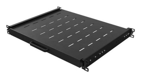 LANBERG WYSUWANA PÓŁKA DO SZAF RACK 19" 350MM CZARNA (1U/445X350MM UDŹWIG DO 35KG, MONTAŻ 4PUNKTOWY)