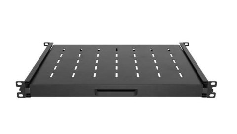 LANBERG WYSUWANA PÓŁKA DO SZAF RACK 19" 350MM CZARNA (1U/445X350MM UDŹWIG DO 35KG, MONTAŻ 4PUNKTOWY)