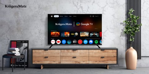 Telewizor Kruger&Matz 43" FHD Google TV, DVB-T2/S2/T/C H.265 HEVC