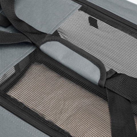 Składany transporter dla psa z siatką 50x34x36 cm szary