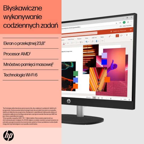 HP AiO 24-cr0334nw Ryzen 7 7730U 23.8"FHD IPS 250nits AG 16GB DDR4 3200 SSD512 Radeon Vega 8 LAN Cam1080p+IR NoOS Shell White 2Y