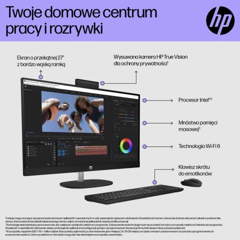 HP AiO 27-cr0224nw i5-1335U 27.0"FHD IPS 300nits AG 16GB DDR4 3200 SSD512 Iris Xe Graphics LAN Cam1080p+IR NoOS Shell White Shel