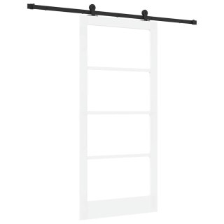 VidaXL Drzwi przesuwne ORKDAL Biały i czarny 93 x 202 cm